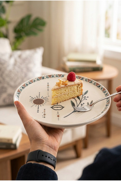 Bernardo Aura 6-Piece Porcelain Cake Plate