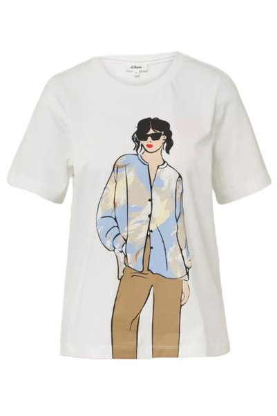 s.Oliver Γυναικείο T-Shirt Λευκό 2164146-02E1