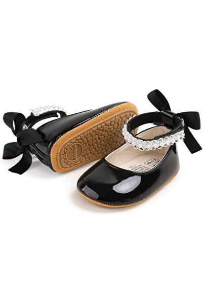 GENERAL Baby Girls Mary Jane Flats with Bownot Non Slip Soft Sole PU Leather ...