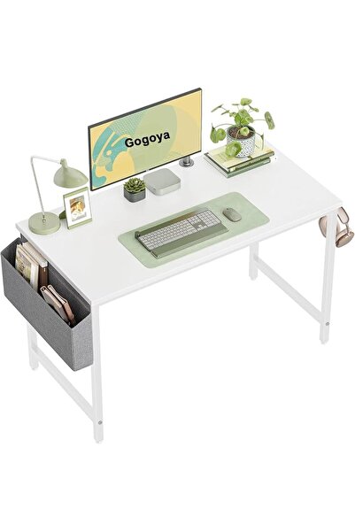 Gogoya Computer Desk 100 x 50 x75 cm, Small Office Desk with Storage Bag, Wri...