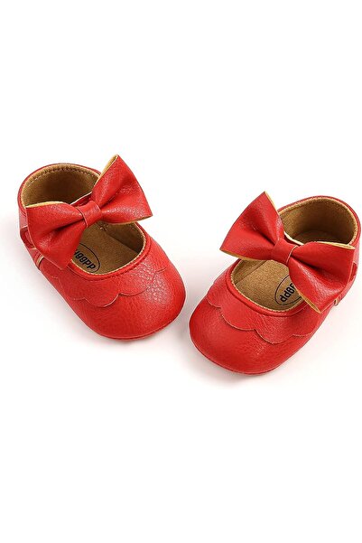 GENERAL Baby Girls Mary Jane Flats with Bownot Non Slip Soft Sole PU Leather ...