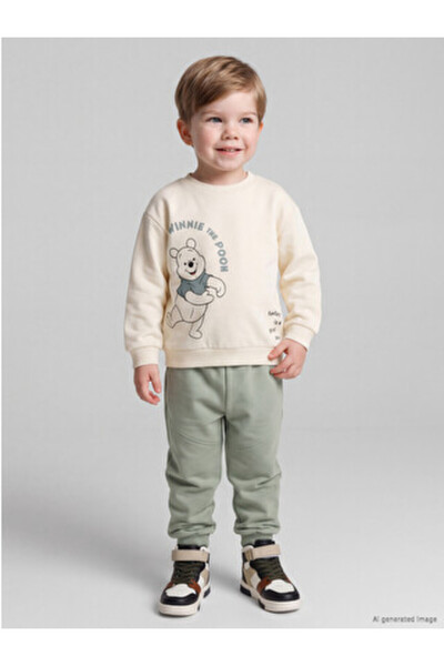 LC Waikiki Ecru Winnie the Pooh Printed Baby Boy Set