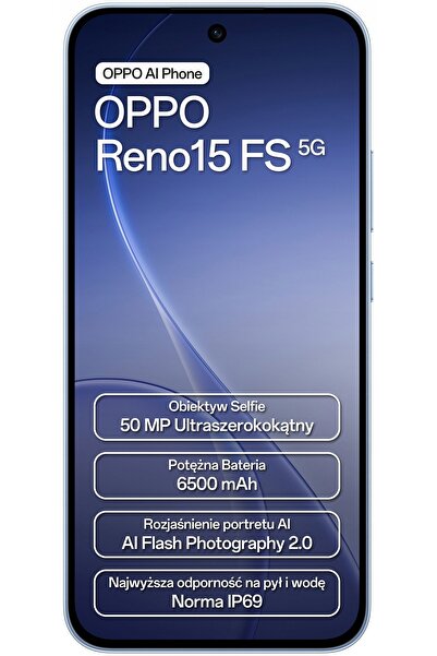 OPPO Smartfon Reno 15 FS 8/512GB 6.57” 120Hz 5G Albastru 6500mAh BT 5.1
