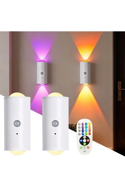 NO BRAND APARAT DE ILUMINAT LED DE PERETE, PACHET DE 2, CU LUMINĂ REGLABILĂ Ș...