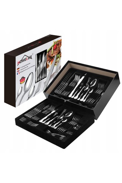 Homelux Set tacâmuri 72 piese pentru 12 persoane, oțel inoxidabil, compatibil...