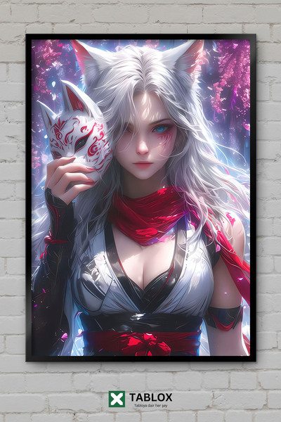 tablomaxtbx Μάσκα αλεπούς Fox Mask Serenity Gaming Art Διακόσμηση τοίχου Πλαι...