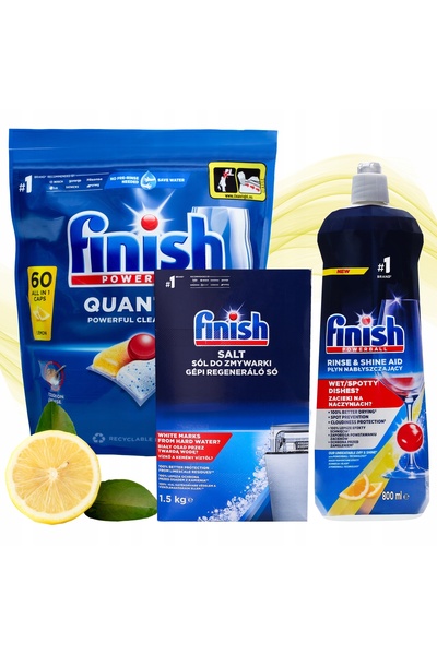 Finish Capsule de spălat vase Quantum All-in-1 60 bucăți Sare