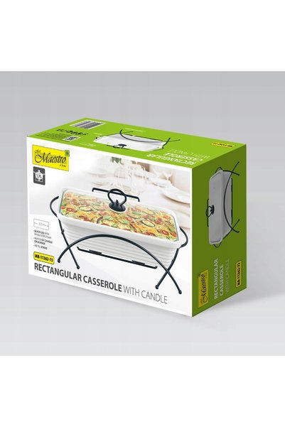 Maestro Încălzitor de lumânări dreptunghiular alb 32,5 cm 1,7 L MR-11362-73