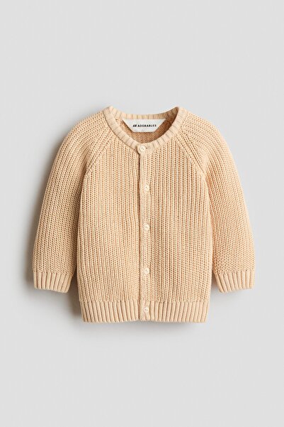 H&M Pamuklu Lastik Örgülü Hırka