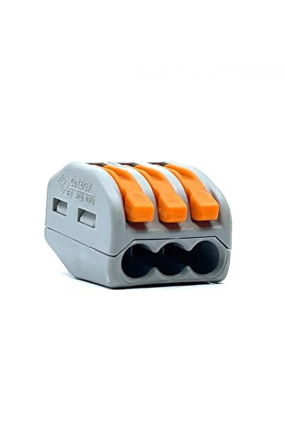 WAGO 50 bucăți. CONECTOR RAPID 222-413 3x4mm² 32A DESCHIZIBIL PENTRU CABLURI ...