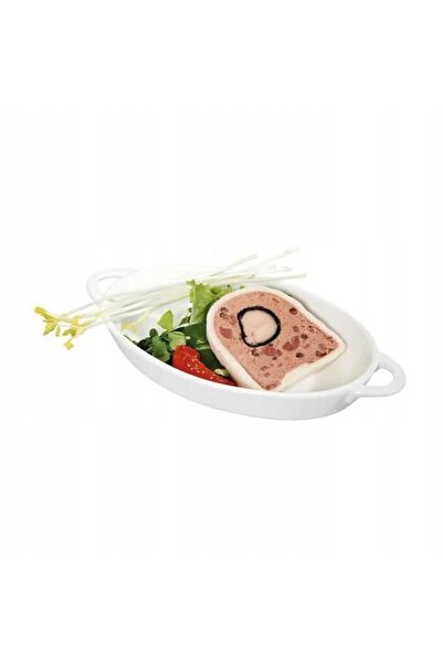 HENDI Vas oval pentru caserolă cu mânere 270x180x40mm porțelan alb