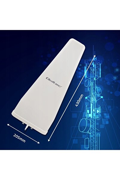 Qoltec Semnal puternic 14dBi Antenă duală LTE 4G de exterior pentru router/modem