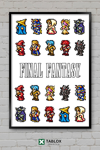 tablomaxtbx Final Fantasy Pixel Art Igra Retro Poster Zidni Dekor Okvir Izgle...