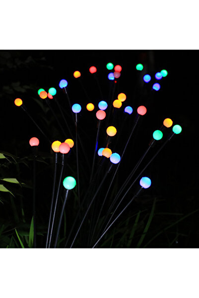 NO BRAND LAMPĂ DE GRĂDINĂ SOLARĂ 6 LED RGB, FORMĂ DE GLOB, 2 bucăți