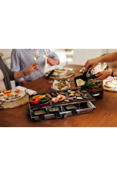 NO BRAND Grătar electric Raclette Swissmar Geneva pentru 8 persoane Tăvi Spatule