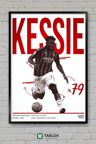 tablomaxtbx Franck Kessie, fudbaler, portret sa Obale Slonovače, okvir, dekor...