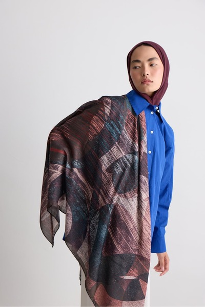 Modakaşmir Orbital Pattern Shoulder Shawl