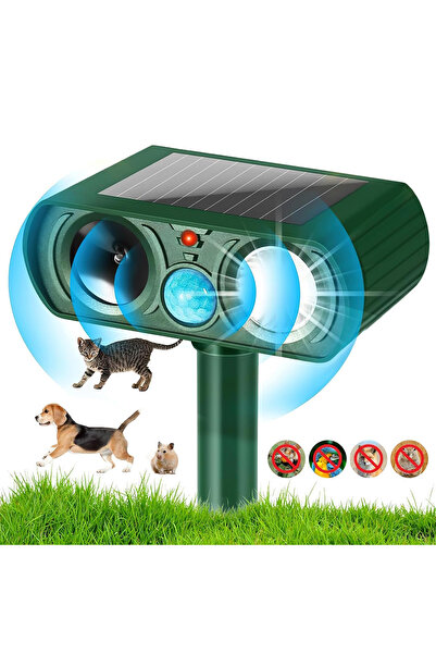 NO BRAND Aparat cu ultrasunete anti-dăunători, alimentat solar, pentru alunga...