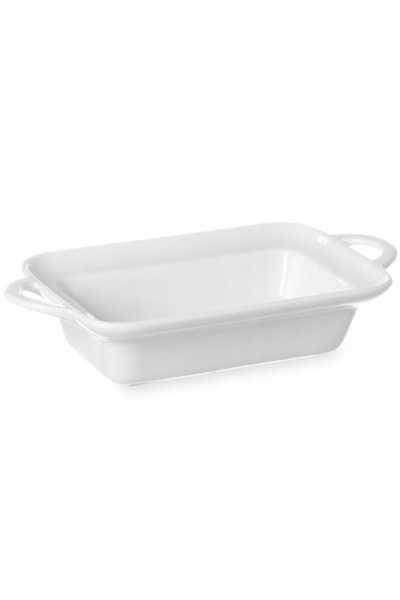 HENDI Tavă de copt dreptunghiulară cu mânere 190x120x50mm porțelan alb
