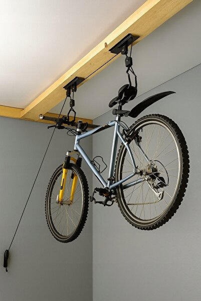 NO BRAND Suport de tavan pentru biciclete cu troliu cu cablu |   Suport de bi...
