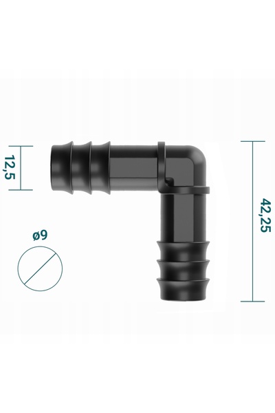 Sillar Conector cot tip L pentru furtun de irigare prin picurare 16mm, tip pu...