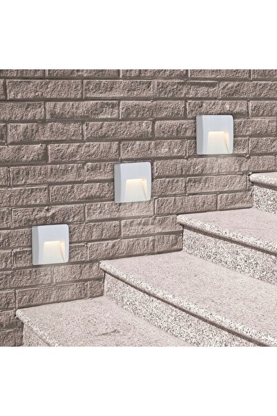 Rabalux Lampă de exterior pentru scări LED IP65 albă 3 W pătrată albă