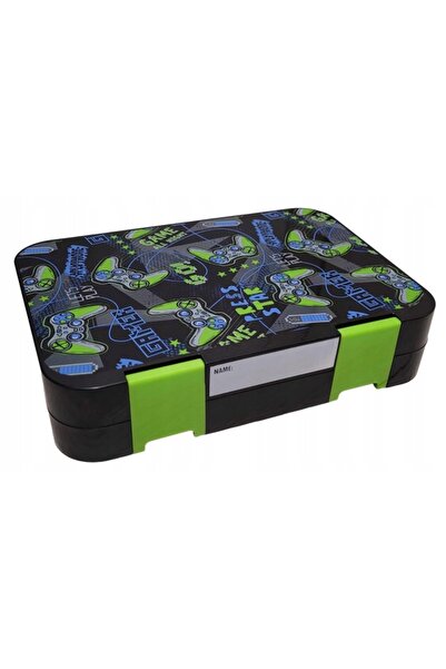 SMUKEE HOME Cutie de prânz GAMER, solidă și ușoară, pentru micul dejun, cu 3 ...