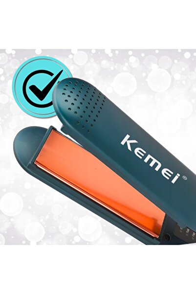 Kemei Placă de îndreptat părul ceramică, ondulator, 60W, 160-220V ° C