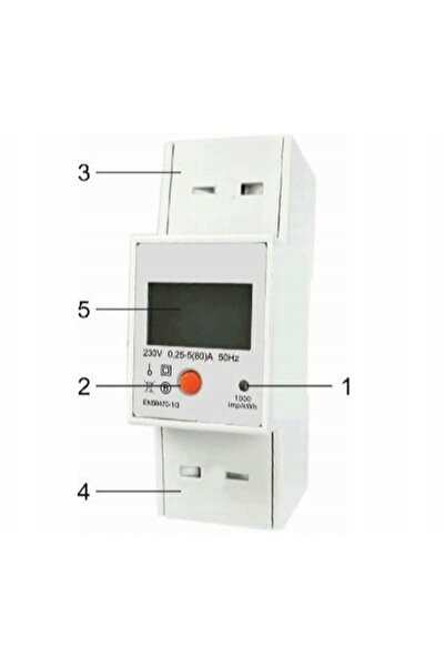 Orno Contor de energie monofazat, Funcție de resetare, MID, 80A, Port RS485