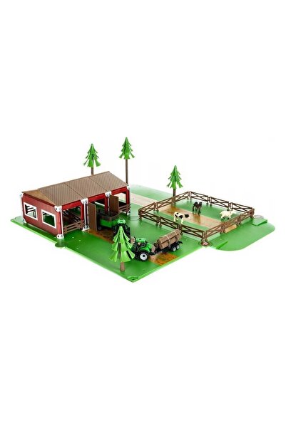 woopie Set educativ TRACTOR AGRICOL MARE CU 2 ANIMALE, GARD ȘI CAL, pentru cadou