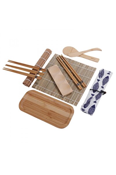 Kinghoff Set pentru prepararea sushi-ului: covoraș, bețișoare, tavă 11 piese....