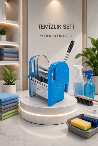 Öztürk ambalaj Temizlik Seti Yedek Çelik Pres | Mop Kovası Uyumlu Dayanıklı Y...