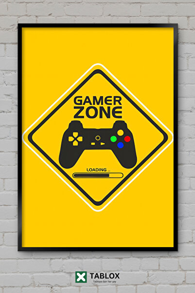 tablomaxtbx Αφίσα τέχνης Gamer Player Zone Region Art με κορνίζα Διακοσμητικό...