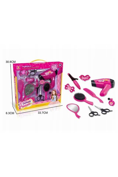 NO BRAND Set de coafură pentru copii cu geantă și uscător de păr pentru fete,...
