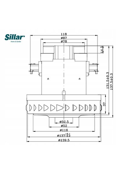 Sillar Motor turbină de 1400W pentru aspirator Karcher SE 4001 WD2 WD3 MV2 MV...
