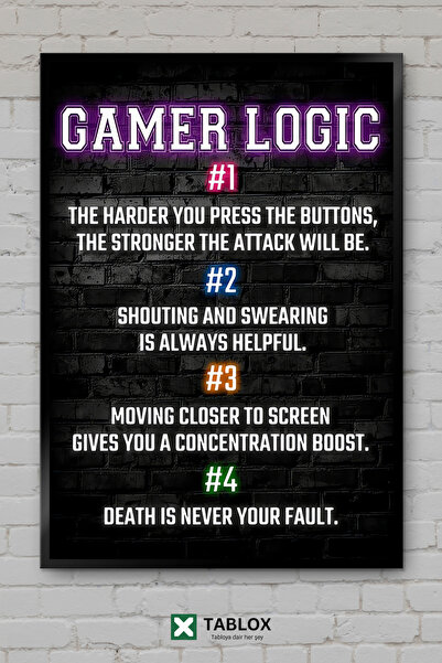 tablomaxtbx Gamer Logic Gaming Logic Gaming Espri Αφίσα με κορνίζα Διακοσμητι...