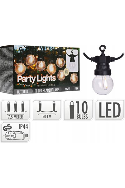 Koopman Ghirlandă de grădină 7,5m 10x becuri LED de exterior 230V