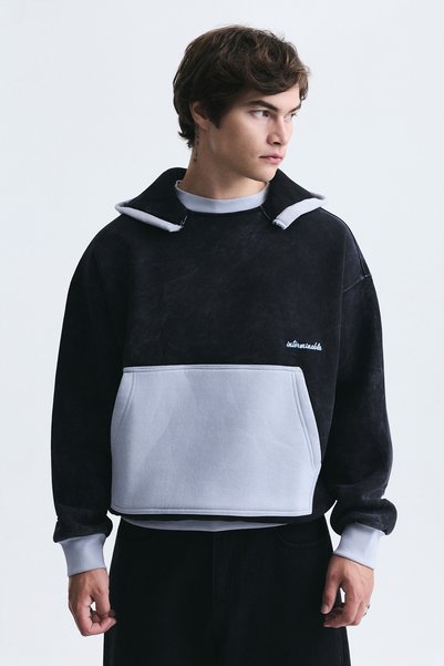 VAMOSCLO Colorblock Oversize Sweatshirt