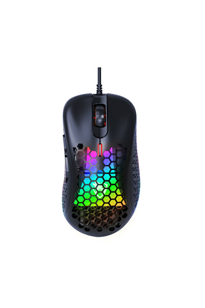 T-WOLF Mouse de gaming ușor pentru gameri, LED, 6400 DPI, 65g