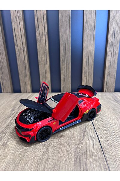 Diecast Chevrolet Camaro Oyuncak Model Metal Araba 18 Cm Işıklı ve Sesli Kapı...