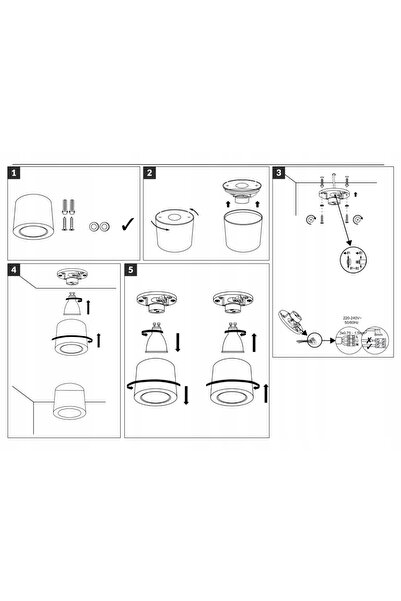 Orno Corp de iluminat încastrat mobil cu tub LED halogen GU10