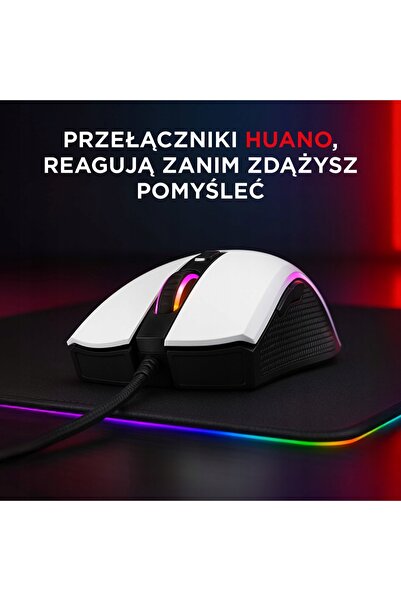 Rampage SMX-R44V2 mouse cu fir pentru gaming 12800 DPI LED RGB 1K Hz HUANO b