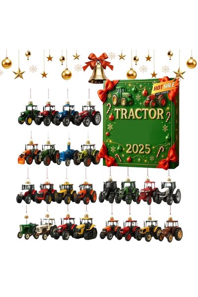Generic Brand Numărătoare inversă de Crăciun de 24 de zile cu tractor |   Cal...
