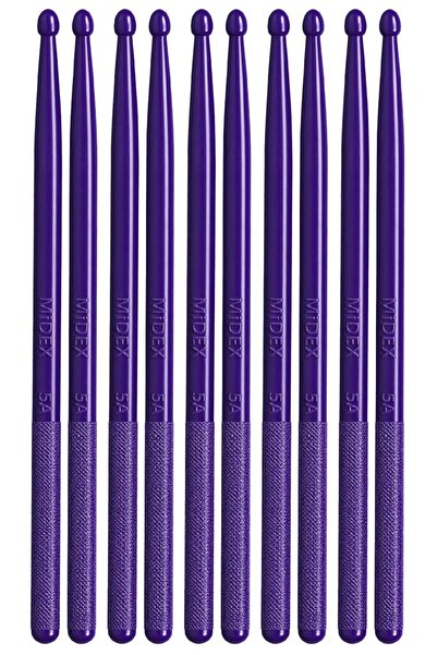 Midex Gfk-901Prp-5X Pro 5A Professional Unbreakable Drumstick Fiber Carbon Drumsticks Purple Drum Stick (5 Pairs)