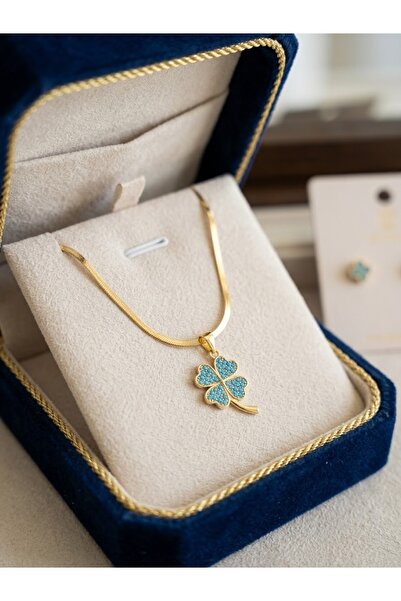 İNN JEWELLERY 316 L Çelik Kolye Yonca Figürlü Renk Atmaz