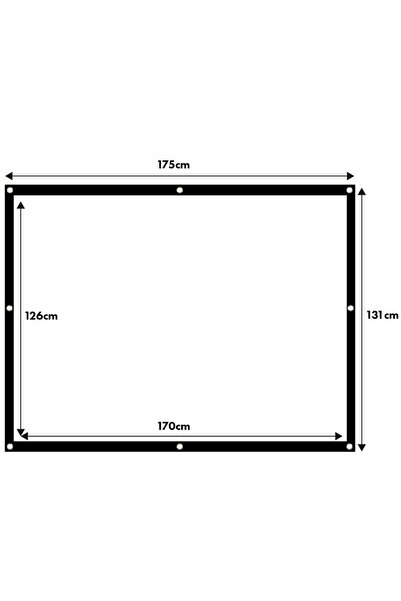 Maclean Ecran de proiecție portabil 84'' 4:3 175x131cm 4K cu margine de 25mm