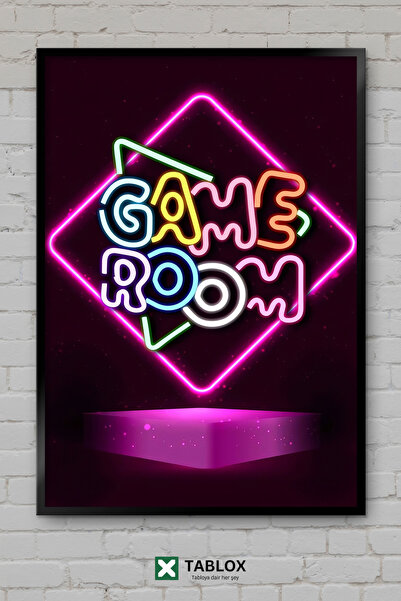 tablomaxtbx Igraonica Neonska igraonica Gaming umetnički poster Uramljeni dek...