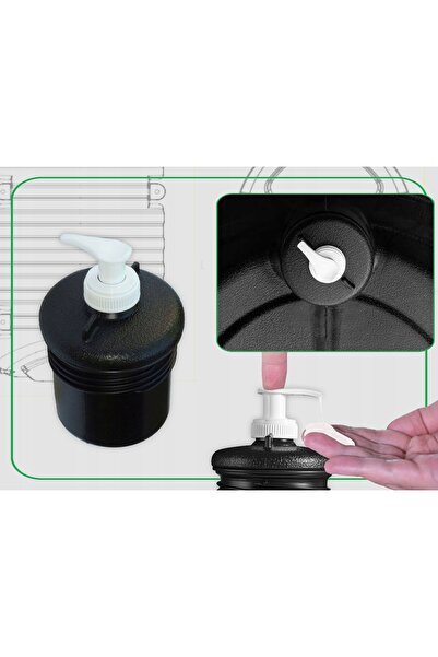 NO BRAND Dozator de săpun 250ml cu sistem de dozare pentru rezervor LOKHEN negru