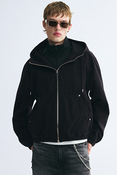 H&M Pamuklu ve Kapüşonlu Workwear Ceket