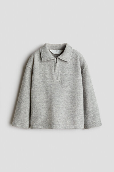 H&M Yarım Fermuarlı Triko Polo Kazak